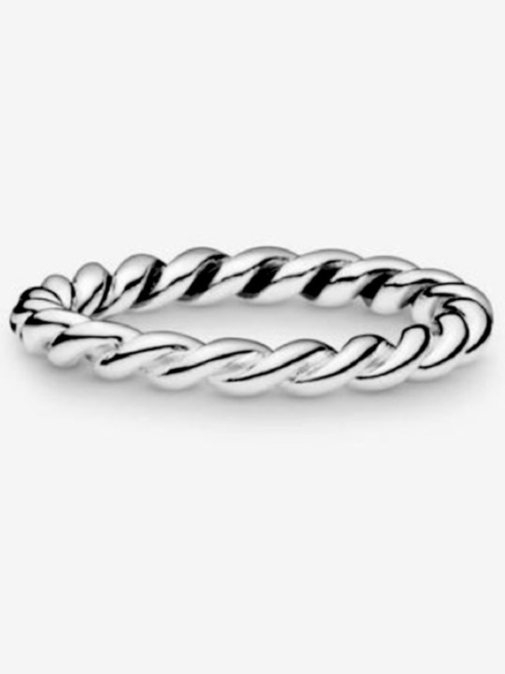 Pandora Twisted Rope Band Ring - Silver